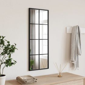 Wall Mirror Black Glass 11.8 x 31.5 in Wall mounting