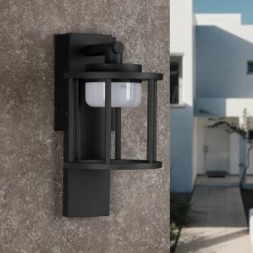 Inowel Wall Sconce Replaceable GX53 LED Bulb Porch Light Modern Waterproof Wall Lamps IP44 Waterproof Outdoor Garden Light 36309 (Option: Black)